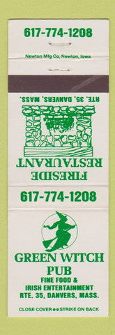 Matchbook Cover - Green Witch Pub Danvers MA