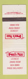 Matchbook Cover - Greco's Pizza Canada WEAR