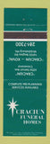 Matchbook Cover - Craciun Funeral Home Middleburg Heights OH