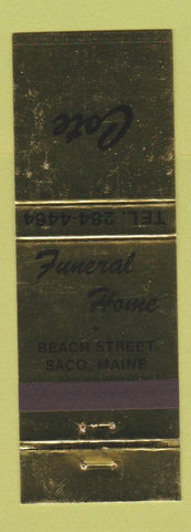 Matchbook Cover - Cote Funeral Home Saco ME
