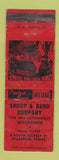 Matchbook Cover - Shoop & Burd Insurance Shamokin PA WORN