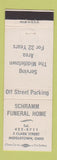 Matchbook Cover - Schramm Funeral Home Middletown OH