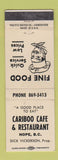 Matchbook Cover - Cariboo Cafe Restaurant Hope BC WEAR
