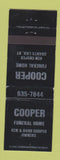 Matchbook Cover - Cooper Funeral Home Grants Lick KY WEAR