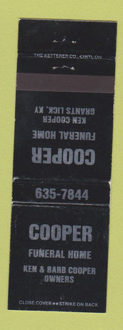 Matchbook Cover - Cooper Funeral Home Grants Lick KY WEAR