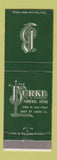 Matchbook Cover - Burke Funeral Home East ST Louis IL