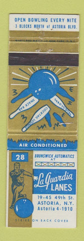 Matchbook Cover - La Guardia Lanes Bowling Astoria NY