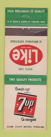 Matchbook Cover - 7Up Soda Like Diet Beverage QC Canada