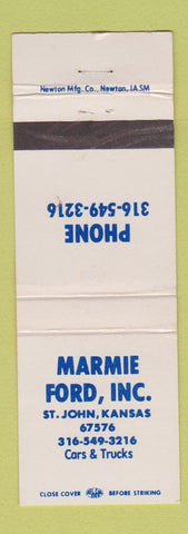 Matchbook Cover - Marmie Ford St John KS