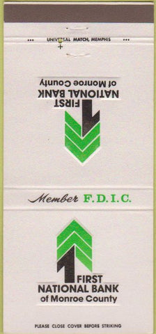Matchbook Cover - First National Bank Abderdeen MS Amory Hamilton 30 Strike