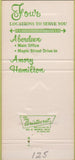 Matchbook Cover - First National Bank Abderdeen MS Amory Hamilton 30 Strike