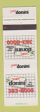 Matchbook Cover - Pizza Donini Restaurant