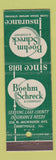 Matchbook Cover - Boehm Schreck Insurance Libertyville IL