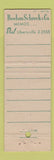 Matchbook Cover - Boehm Schreck Insurance Libertyville IL