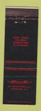 Matchbook Cover - Bruns Insurance Syracuse NY Federal