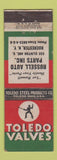 Matchbook Cover - Toledo Valves Russell Auto Parts Rochester NY WEAR
