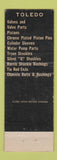 Matchbook Cover - Toledo Valves Russell Auto Parts Rochester NY WEAR