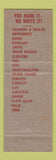 Matchbook Cover - Charlie Venuto Insurance Arlington VA