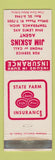 Matchbook Cover - State Farm Insurance Jim Askins Temperance MI WEAR
