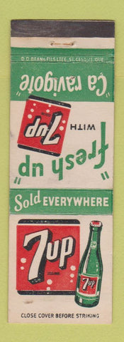 Matchbook Cover - 7Up Soda QC Canada Ca Ravigote