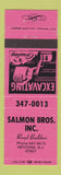 Matchbook Cover - Salmon Brothers Excavating Netcong NJ PINK