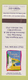 Matchbook Cover - The Friendly Greek Restaurant Pickering ON