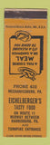 Matchbook Cover - Eichelberger's Restaurant Harrisburg PA