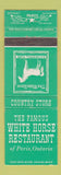 Matchbook Cover - White Horse Restaurant Paris ON