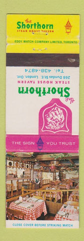 Matchbook Cover - Shorthorn Steak House Tavern London ON