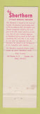 Matchbook Cover - Shorthorn Steak House Tavern London ON