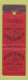 Matchbook Cover - Carteret Cocktail Lounge Orange NJ WORN