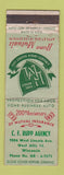Matchbook Cover - CF Rupp Insurance West Allis WI WORN