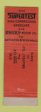 Matchbook Cover - Supertest oil gas Applewood Service Canada WEAR