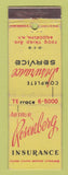 Matchbook Cover - Arthur Rosenberg Insurance Brooklyn NY WEAR