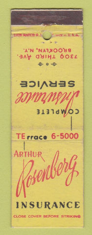 Matchbook Cover - Arthur Rosenberg Insurance Brooklyn NY WEAR