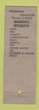 Matchbook Cover - Arthur Rosenberg Insurance Brooklyn NY WEAR