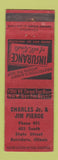 Matchbook Cover - Charles Jr Jim Pierce Insurance Belvidere IL WEAR