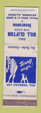 Matchbook Cover - Bill Clifton Insurance Savanna IL Terry Says girlie WEAR