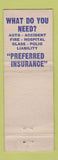 Matchbook Cover - Bill Clifton Insurance Savanna IL Terry Says girlie WEAR