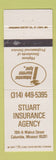 Matchbook Cover - Stuart Insurance Agency Columbia MO