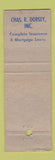 Matchbook Cover - Chas Dorsey Insurance West Palm Beach FL WEAR