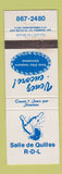 Matchbook Cover - Salle de Quilles RDL Bowling QC WEAR