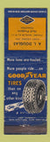 Matchbook Cover - Goodyear Tires AL Douglas Port Crewe ON WORN