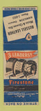 Matchbook Cover - Firestone Tires Russell Leather Hamilton ON WEAR