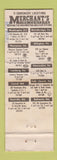 Matchbook Cover - Merchants Tire Centers Firestone Washington DC WEAR