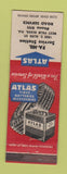 Matchbook Cover - Atlas Tires Batteries Fa Hil oil gas West Palm Beach FL