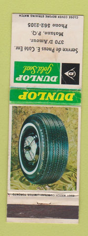 Matchbook Cover - Dunlop Tires Matane QC WORN