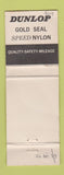 Matchbook Cover - Dunlop Tires Matane QC WORN