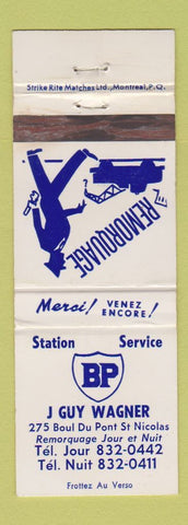 Matchbook Cover - BP oil gas J Guy Wagner QC