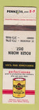 Matchbook Cover - Pennzoil Motor oil Roger Morin St Hyacinthe Granby QC WEAR